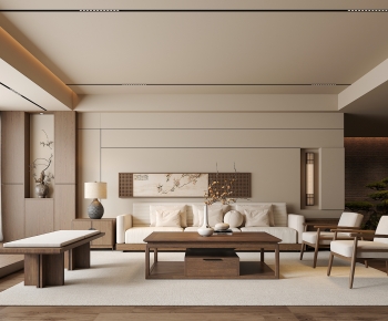 New Chinese Style A Living Room-ID:365178111