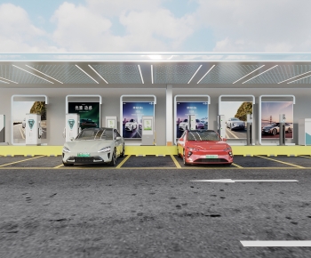 Modern Outdoor Parking Lot-ID:299416077