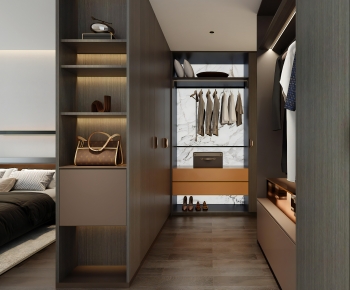 Modern Clothes Storage Area-ID:405324941