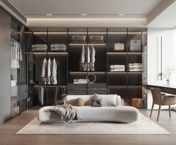 Modern Clothes Storage Area-ID:154098039