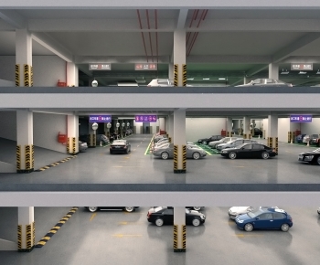 Modern Underground Parking Lot-ID:481614113