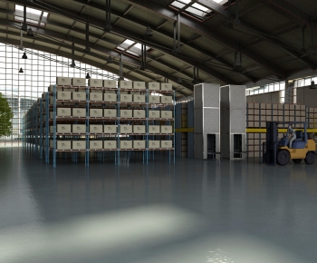 Modern Factory Floor/warehouse-ID:389308935