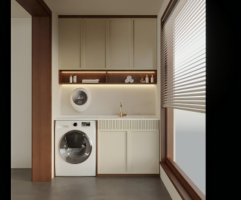 Modern Balcony Laundry Room-ID:455781949