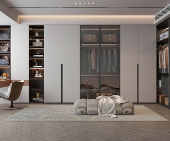 Modern Clothes Storage Area-ID:267515908