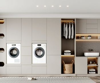 Modern Balcony Laundry Room-ID:517923123