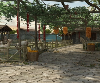 New Chinese Style Courtyard/landscape-ID:769620908