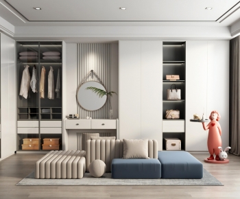 Modern Clothes Storage Area-ID:986325037