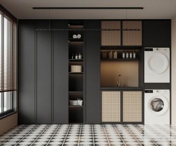 French Style Balcony Laundry Room-ID:715451969