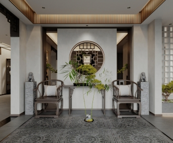 New Chinese Style Hallway-ID:702250096