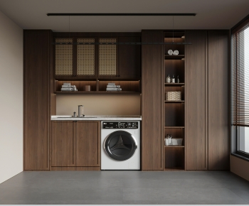 Modern Balcony Laundry Room-ID:945709947