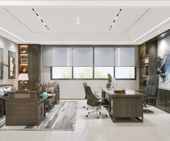 New Chinese Style Manager's Office-ID:830625063