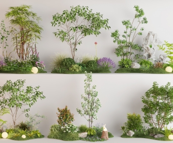 现代庭院景观植物小品组合-ID:602607011