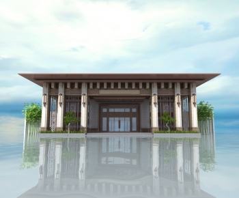 New Chinese Style Facade Element-ID:338459058
