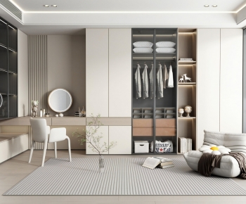 Modern Clothes Storage Area-ID:852684025