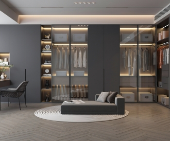 Modern Clothes Storage Area-ID:815196998