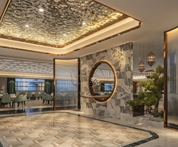 新中式酒店宴会厅-ID:100219268