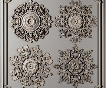 European Style Plaster Carved Top Plate-ID:275149396