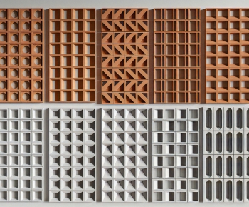 Modern Cement Brick Screen Partition-ID:737396003
