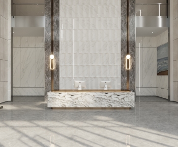 Modern Office Reception Desk-ID:373394014