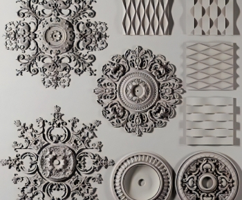 European Style Plaster Carved Top Plate-ID:371642111