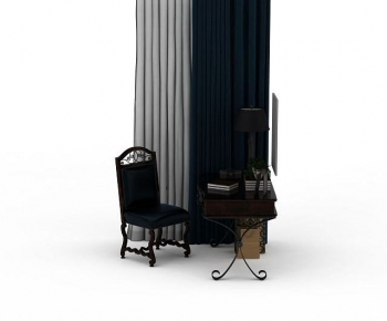European Style Computer Desk And Chair-ID:577750924