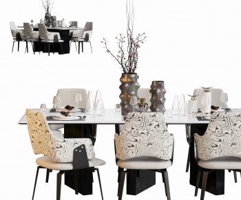 Modern Dining Table And Chairs-ID:736404908