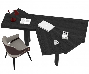 Modern Computer Desk And Chair-ID:595813048