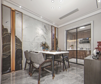 New Chinese Style Dining Room-ID:681740058