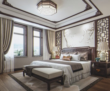 New Chinese Style Bedroom-ID:730240113