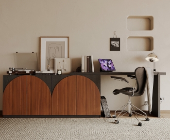 Modern Computer Desk And Chair-ID:940582999