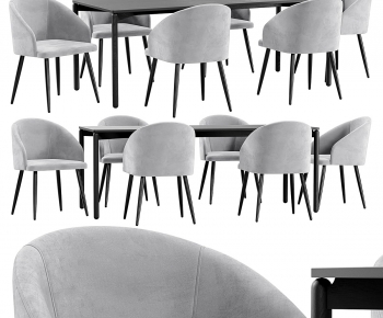 Modern Dining Table And Chairs-ID:489604955