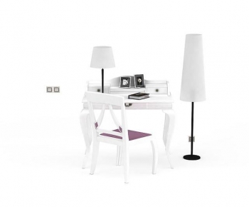 Simple European Style Computer Desk And Chair-ID:437424902