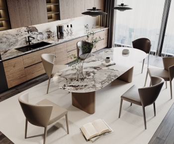 Modern Dining Table And Chairs-ID:940506946