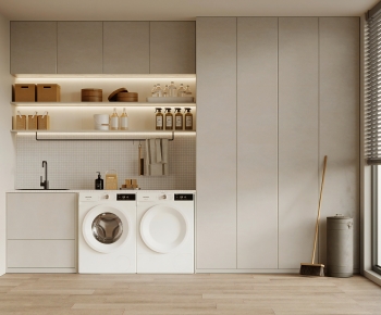Modern Balcony Laundry Room-ID:164937022