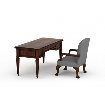 European Style Computer Desk And Chair-ID:266833075