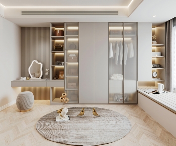 Modern Clothes Storage Area-ID:843633898