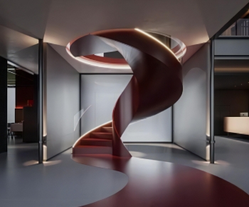 Modern Rotating Staircase-ID:858892924