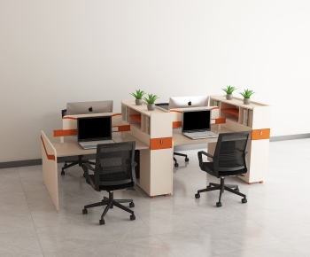 Modern Office Desk And Chair-ID:689418084