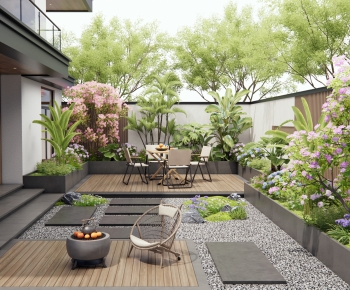 现代别墅庭院花园-ID:210283996