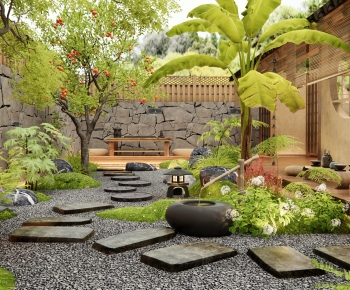 Japanese Style Courtyard/landscape-ID:448360429