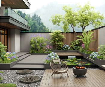 Modern Courtyard/landscape-ID:446867941