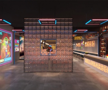 Industrial Style Barbecue Restaurant-ID:465020904