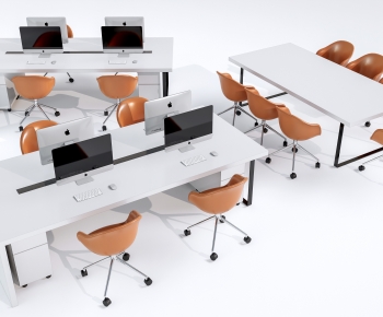 Modern Office Desk And Chair-ID:395246031
