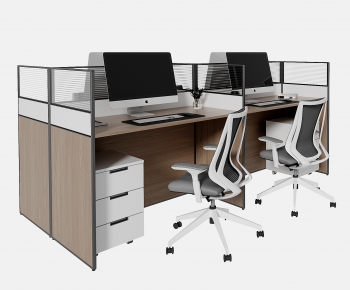 Modern Office Desk And Chair-ID:990803008