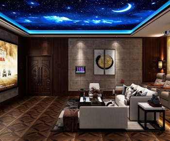 New Chinese Style Audiovisual Room-ID:630030652