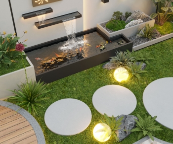 Modern Rockery Waterscape-ID:537148004