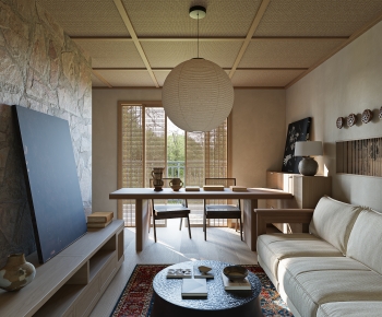 New Chinese Style A Living Room-ID:195514926
