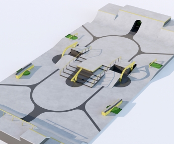 Modern Park Landscape-ID:489011055