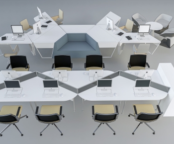 Modern Office Desk And Chair-ID:662811992