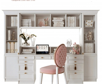 European Style Computer Desk And Chair-ID:113349099